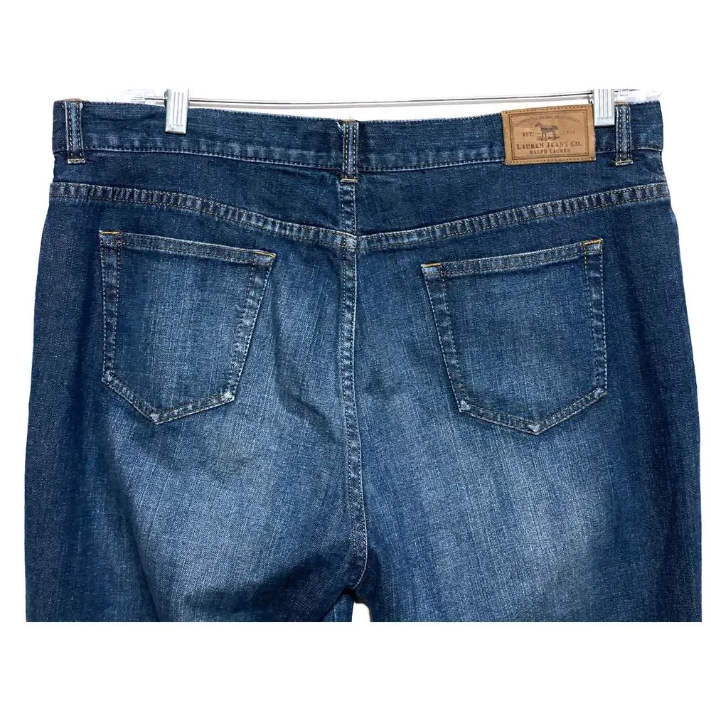Ralph Lauren Jeans Co Bootcut Western Embroidered Leg Womens 14P 14 Petite - Picture 4 of 11